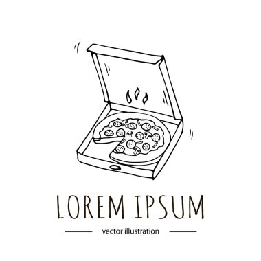 Sıcak pizza simgesi