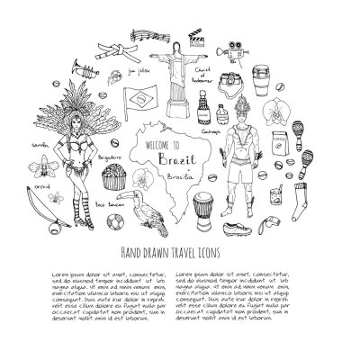 Brezilya Icons set