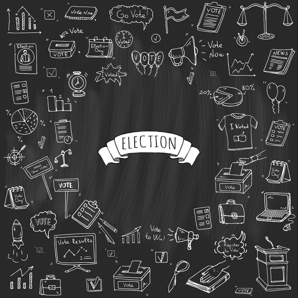 Набор значков для голосования — стоковый вектор