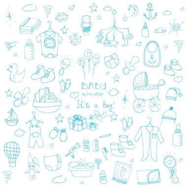 baby shower design icons