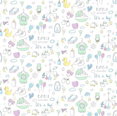 baby shower design icons