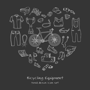 Bicycle equipment in heart shape