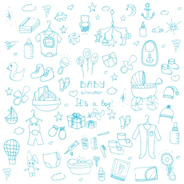 Baby shower design icons — 图库矢量图片