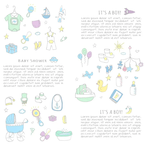 Baby shower design icons — Stock Vector