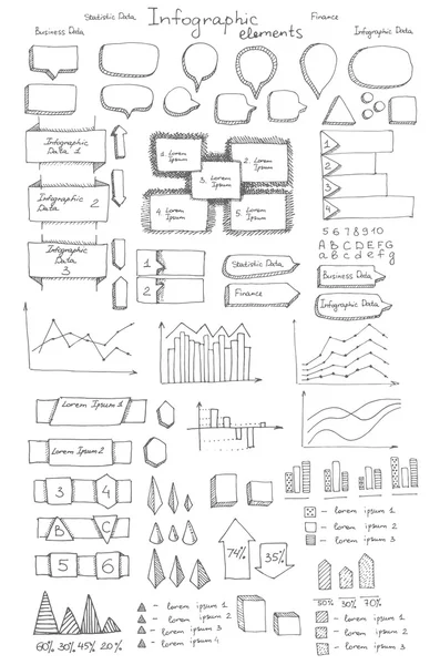 Elementos do doodle do negócio — Vetor de Stock