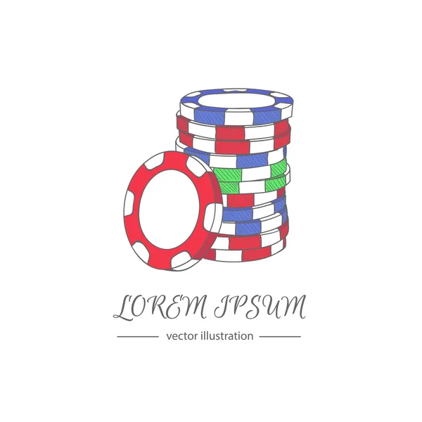 Ikon för Casino tokens — Stock vektor