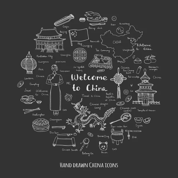 Bienvenido al concepto de China — Vector de stock