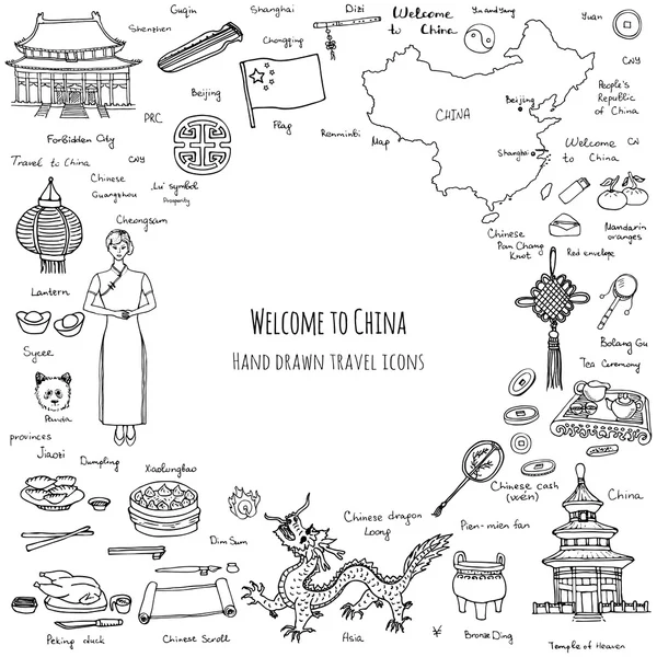Bienvenue à China Concept — Image vectorielle