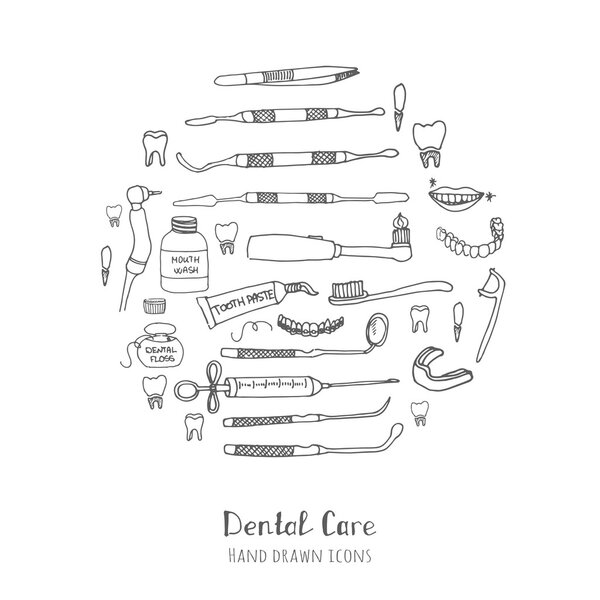 Dental care icons