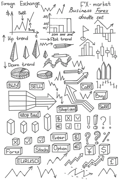 Business Doodle Elements — Stock vektor