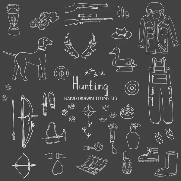 Jeu de chasse à gribouille dessiné à la main — Image vectorielle