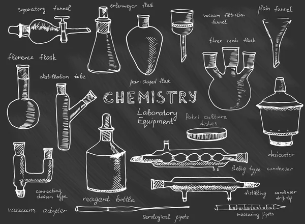 Scienza attrezzature chimiche — Vettoriale Stock