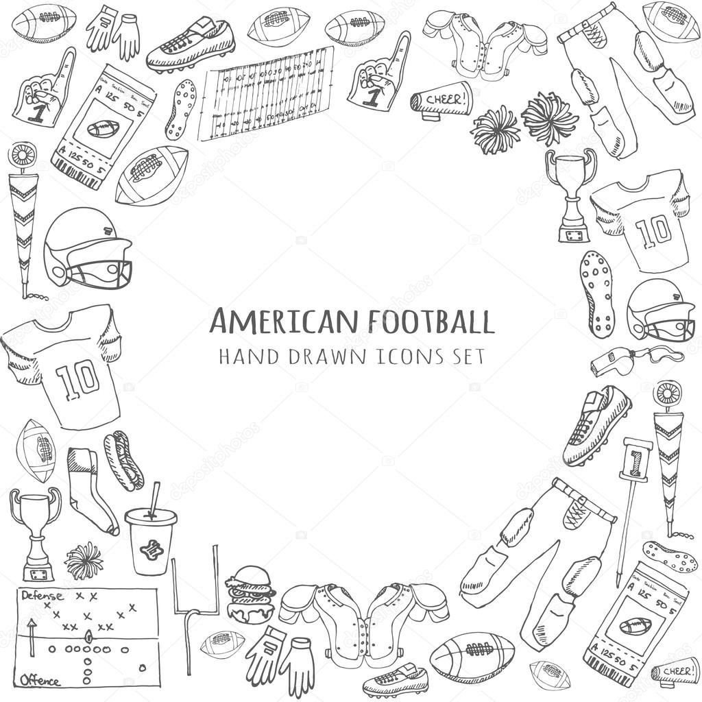 Doodle american football set