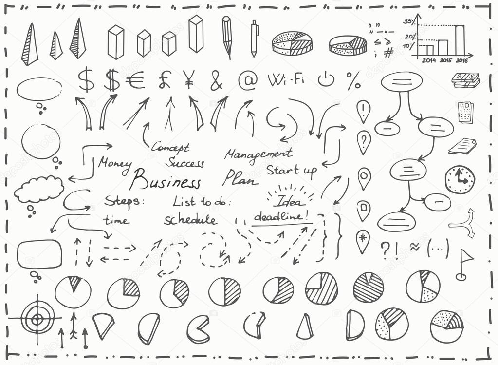 business doodle elements