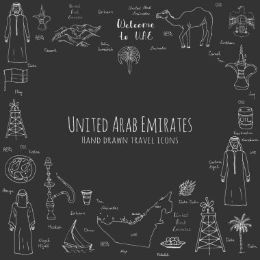 El çizilmiş doodle Bae seti