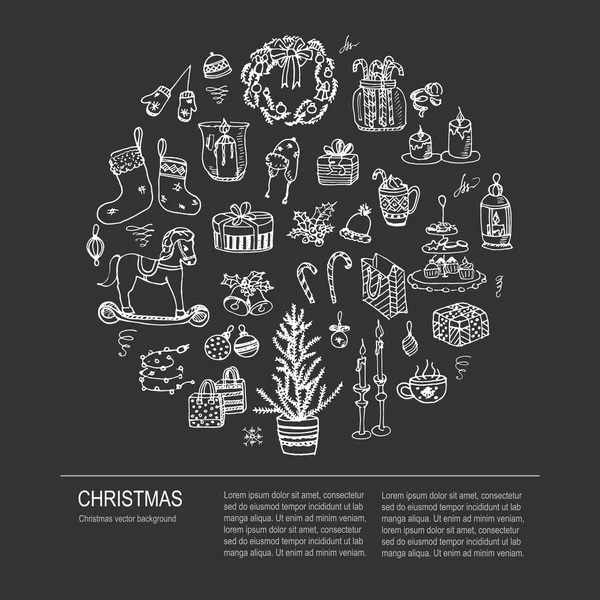 Veselé Vánoce prvky — Stockový vektor