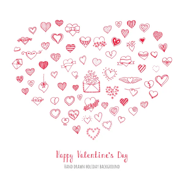 Feliz día de San Valentín Corazón símbolos — Vector de stock