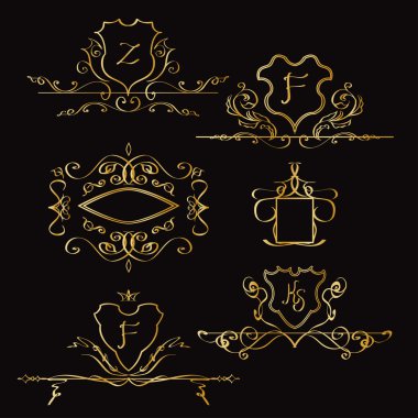 Set of icons, logos, monograms.