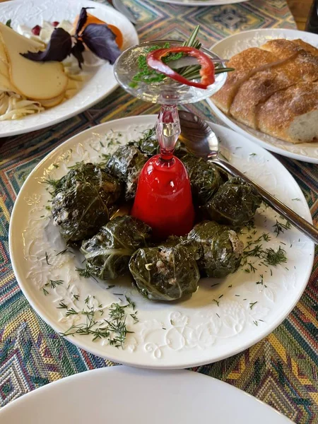 Exkluzivní Oběd Horách Hlavní Chod Dolma — Stock fotografie