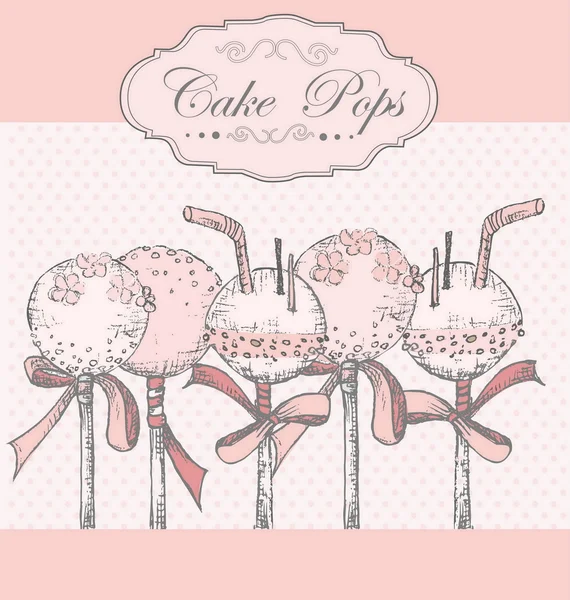 Cake Pops bakgrund — Stock vektor