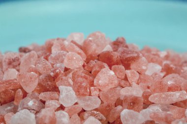 Himalaya tuzu yığınının makro fotoğrafları