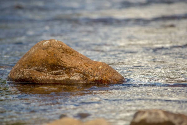 Fotografia Ravvicinata Rocce Fluviali Catturate Sul Fiume Valle Nel Sud — Foto Stock