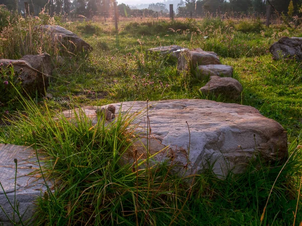 Some Rocks Illuminated Light Sunset Captured Highlands Central Andean Mountains — Stock Photo, Image