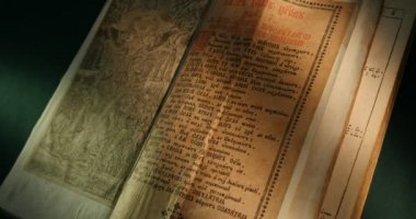 Kiev-Pecherska Lavra Eski-Slav Tarzı Gravürler Yazma Eski Kitap Paterik Kitap Sayfaları Dönüm Aziz Rahipler In Hayatından Episodes