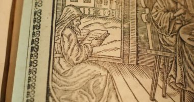 Gravür resimleri Bölüm Saints Monks Old Men, Eski Kitap Antik Kitap Paterik Kiev-Pecherska Lavra 18 Yüzyıl Yıl 1762