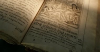 Kiev-Pecherska Lavra Eski-Slav Tarzı Gravürler Yazma Eski Kitap Paterik Kitap Sayfaları Dönüm Aziz Rahipler In Hayatından Episodes