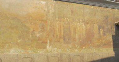 Kiev-Pechersk Lavra fresk Kievo-Pecherska Kilisesi St Anthony simgesinin İsa anne varsayım babalar için ana giriş