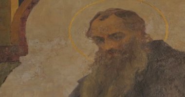 Nestor St Anthony ve Theodosius Refectory Duvar Resimleri Halo Resim Kilisesi ile Chronicler İç Tapınağı Panorama Duvarlarında