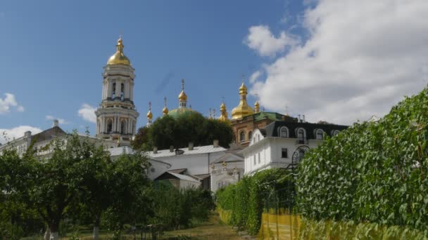 Vista la cupola della Chiesa Il mezzo di una vigna in lontananza — Video Stock