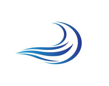 Su Dalgası logo vektör illüstrasyon tasarımı