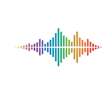 Ses dalgası logo şablonu vektör resimleme