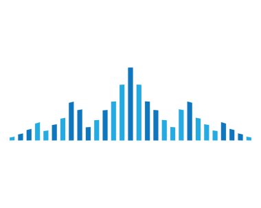 Ses dalgası logo şablonu vektör resimleme