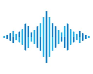 Ses dalgası logo şablonu vektör resimleme