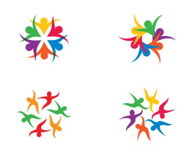 Evlat edinme ve toplumsal bakım logosu vektör resmetme tasarımı