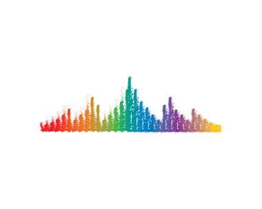 Ses dalgası logo şablonu vektör resimleme