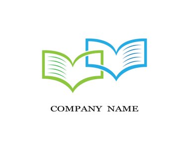 Kitap logosu şablon vektör illüstrasyon tasarımı