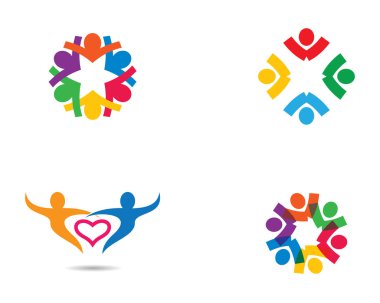 Evlat edinme ve toplumsal bakım logosu vektör resmetme tasarımı