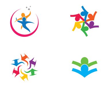 Evlat edinme ve toplumsal bakım logosu vektör resmetme tasarımı