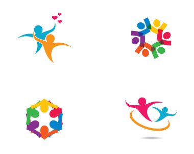 Evlat edinme ve toplumsal bakım logosu vektör resmetme tasarımı