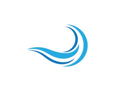 Su Dalgası logo vektör illüstrasyon tasarımı