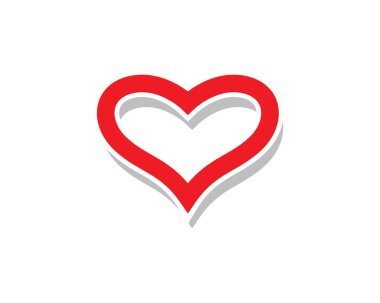 Aşk logo şablonu simge çizimi tasarımı