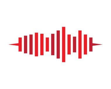 Ses dalgası logo şablonu vektör resimleme