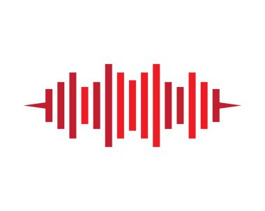 Ses dalgası logo şablonu vektör resimleme