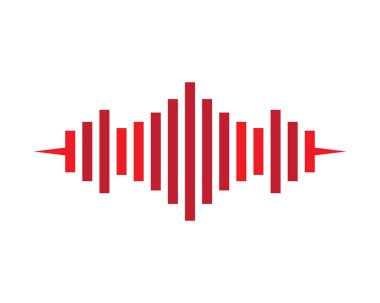 Ses dalgası logo şablonu vektör resimleme