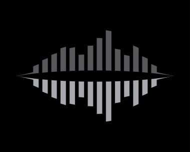 Ses dalgası logo şablonu vektör resimleme