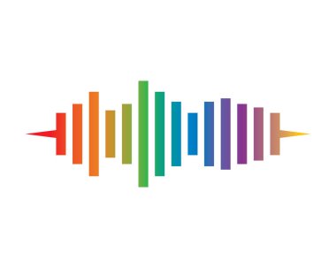 Ses dalgası logo şablonu vektör resimleme